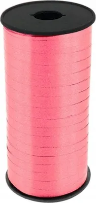 Image de Ruban miroir rose pour ballons et cadeaux, 0,5 cm x 92 m