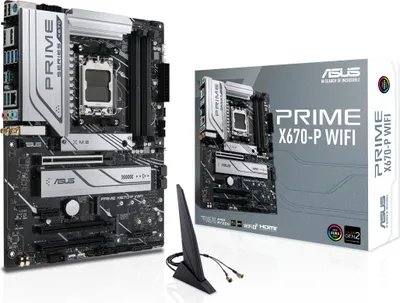 Produktbild von ASUS PRIME X670-P WIFI - AMD - Buchse AM5 - DDR5-SDRAM - 128 GB - DIMM - Dual-channel