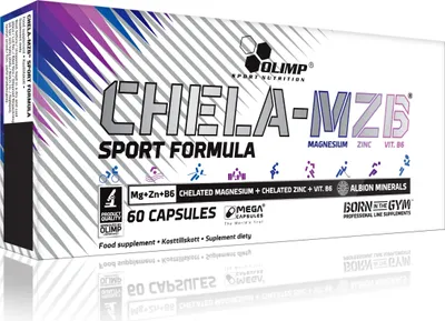 Obrázok produktu pre Olimp Nutrition Chela MZB Sport Formula, kapsula, vitamín B6, Horčík, Zinok, Dospelý, 250 mg