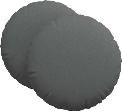 Immagine prodotto di vidaXL Cuscino di seduta 2 pezzi Grigio scuro Ø60 x 21 cm Tessuto