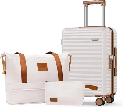 Produktbild von Famanu Reisekoffer leichtgewichtig erweiterbar 100% PC mit TSA-Schloss und Rollen – Handgepäck L/XL
