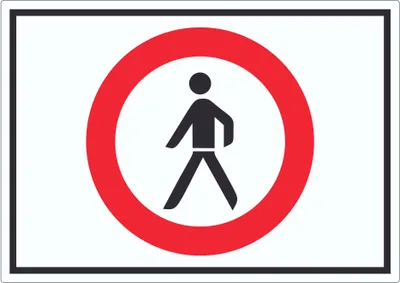 Produktbild von Für Fußgänger verboten Symbol Aufkleber A7 (74x105mm)