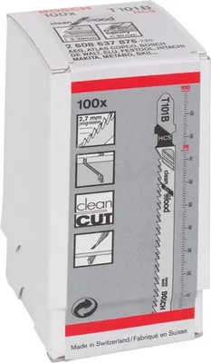 Produktbild von Stichsägeblatt T 101 B Clean for Wood, 100er-Pack