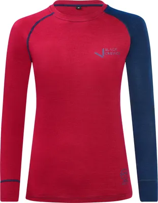Immagine prodotto di BLACK CREVICE - Camicia da donna a maniche lunghe in Lana | intimo funzionale | strato base | colore: rosso/blu | taglia: 38