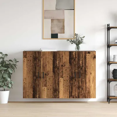 Zdjęcie produktu dla vidaXL Szafka ścienna, 2 szt., z odzyskanego drewna, 69,5 x 34 x 90 cm, materiał drewnopochodny
