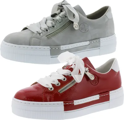 Produktbild von Rieker N49C2 Damen Schuhe Halbschuhe Plateau Schnürschuhe, Größe:38 EU, Farbe:Grau