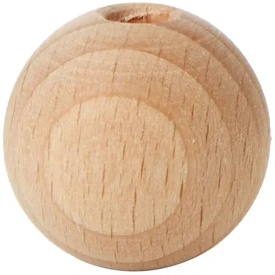 Produktbild von Rohholzkugeln Hartholz Basteln gebohrt Durchmesser 25mm 8 Stück