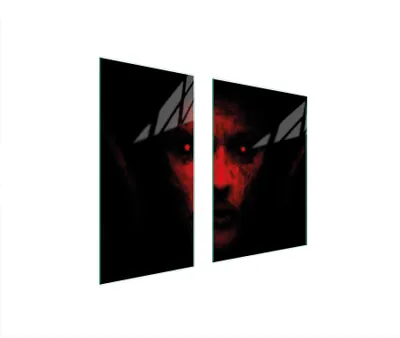 Immagine prodotto di Piastre copripiano cottura 2 pezzi 75x52 Copripiano in Vetroceramica tagliere in vetro faccia rossa