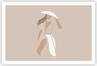 Produktbild von Poster - Poster ohne Rahmen - Minimalismus Frau Buntstift - 91,5x61 cm - Wand Bild - Wanddeko - Wandbilder - Kunstposter - Wandposter - Bilder - Kunstdruck - Wanddekoration - Wandbild P2XAA91x61-4603