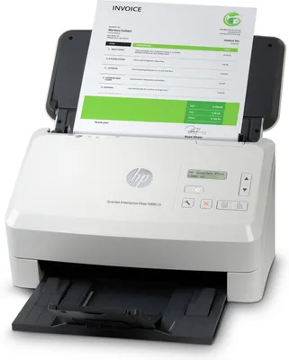 Obrázok produktu pre HP Scanjet Enterprise Flow 5000 s5, 216 x 3100 mm, 600 x 600 DPI, Stránkový skener, Biela, CMOS CIS, 7500 strany