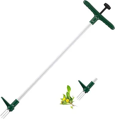 Immagine prodotto di Famanu, sradicatore di erbacce, 100 cm - con tre lame in acciaio inossidabile