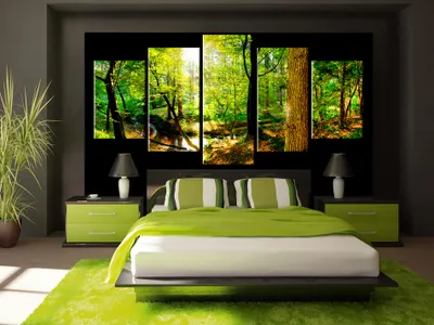 Produktbild von WALD LANDSCHAFT Acrylglasbild Wandbild Kunstdruck Bilder Abstrakt c-B-0231-k-o