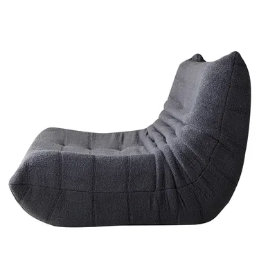 Produktbild von okwish Doppelter Schlafsofas Relaxsessel mit Rückenlehne, Lazy Sofa, Indoor-Sitzkissen, faltbarer Meditationsstuhl, geeignet für Schlafzimmer,Grau
