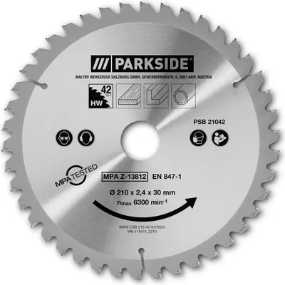 Produktbild von PARKSIDE® Sägeblätter für Handkreissägen (210 mm 42 Zähne)