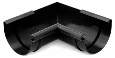 Immagine prodotto di BRYZA Grondaia angolare in plastica interna Ø 75 mm, nero RAL 9005