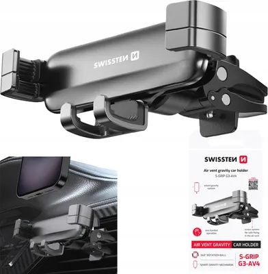Immagine prodotto di Swissten S-grip G3-av4 Supporto a gravità per griglia auto