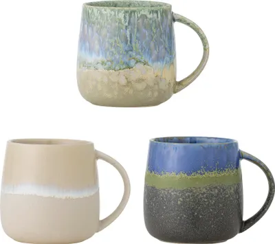 Produktbild von Cloe Becher, Blau, Steingut