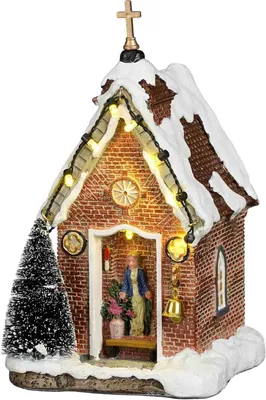 Produktbild von Luville Weihnachtsdorf Kapel met Maria - 10x9x17 cm - Polyresin - Mehrfach