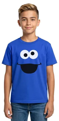 Produktbild von Spreadshirt Sesamstraße Krümelmonster Karneval Teenager T-Shirt, 134/146 (9-11 Jahre), Royalblau