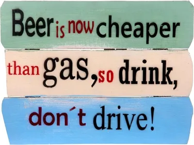 Produktbild von Wandbild Spruch - Schild 'Beer is now cheaper...'