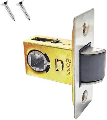 Obrázek produktu pro Zámek pro vnitřní dveře, 25 mm, ocelový, s předvrtanou lištou – tichý chod – zámek s klíčem