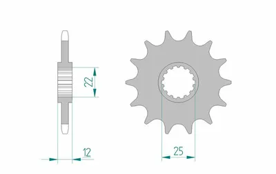 Immagine prodotto di DC AFAM Ritzel 520 - 12Z 94313+12 | mit Schlammrille