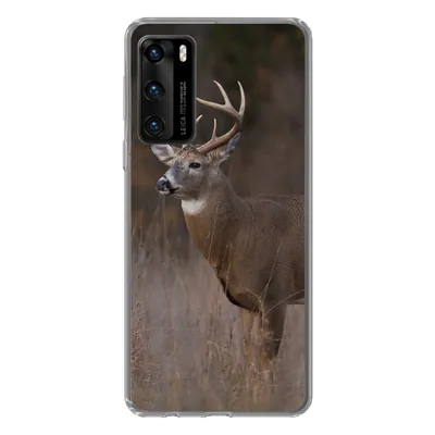 Produktbild von MuchoWow® Handyhülle Schutzhülle Hülle für Huawei P40 Herbst - Hirsche - Gras - Natur - Tiere Silikon Softcase Handy Hülle - Handytasche