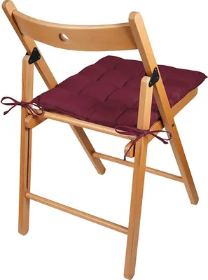Produktbild von Sitzkissen Stuhlkissen mit Bändern 40x40cm 4er-Set in verschiedenen Farben Bordeaux rot