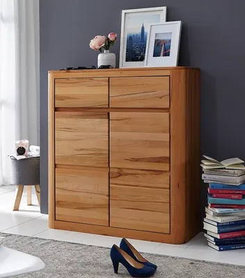 Produktbild von Schuhschrank 100x111cm 'Bayreuth' Kernbuche massiv