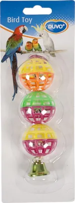 Obrázek produktu pro Hračka pták plastové míče se zvonkem Duvo+ 4x15cm