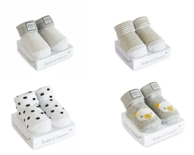 Image de Coffret cadeau Doudou - Chaussettes universelles 0-6 mois 1 paire