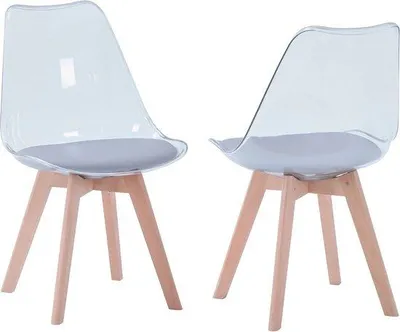 Produktbild von Famanu Esszimmerstuhl Transparent - Modern - Skandinavischer Stil - Set von 2