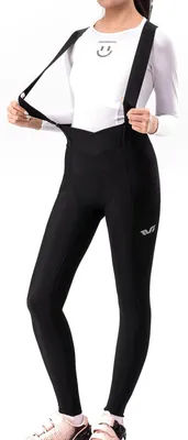 Produktbild von ROCKBROS TVI Trägerhose Damen Lang Abnehmbar Mit Polster Winter Thermo Stoßfest Für Rennrad MTB Schwarz XL