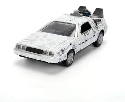 Immagine prodotto di Replica della macchina del tempo effetto ghiaccio Dlorean per il 40° anniversario di Ritorno al futuro