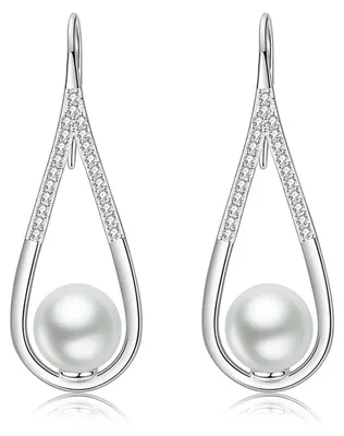 Produktbild von Elegante Ohrringe mit hohler Wassertropfenform und Perle