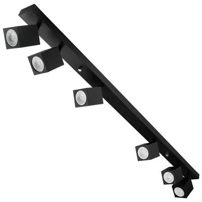 Zdjęcie produktu dla Lampa Sufitowa Reflektor 6xGU10 Listwa Belka QUANTUS Czarna