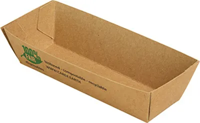 Obrázek produktu pro Papstar Snacktrays Pappe pure 5 x 20 cm braun 100% Fair 80 Stück