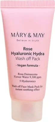 Produktbild von Mary&May - Rose Hyaluronic Hydra Wash off Pack, 30g