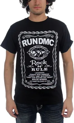Produktbild von Run DMC - "Rock N´ Rule" T-Shirt für Herren/Damen Uni RO8636 (XXL) (Schwarz)