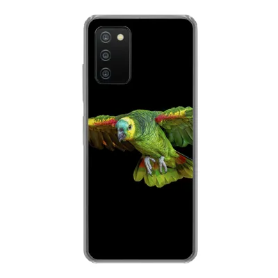 Produktbild von MuchoWow® Handyhülle Schutzhülle Hülle für Samsung Galaxy A03s Papagei - Vogel - Federn Silikon Softcase Handy Hülle - Schutz