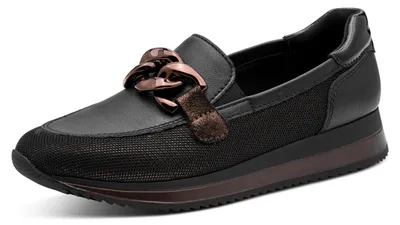 Produktbild von Jana Damen Slipper Elegant Vegan, Black/Bronze, 40