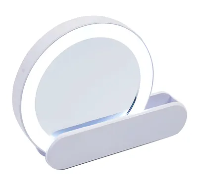 Produktbild von LED KOSMETIKSPIEGEL Ø9cm Reise USB-Kabel Licht Ladefunktion rund Taschenspiegel Schminkspiegel Spiegel Make up 02