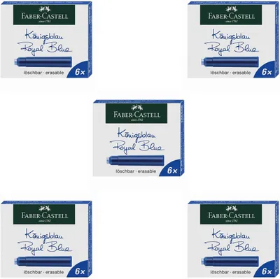 Produktbild von Faber-Castell Set mit 30 Stück – Standard Tintenpatronen, Königsblau