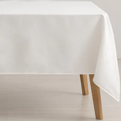 Tischdecke, fleckenbeständig, geometrisch, weiß, 140x100 cm