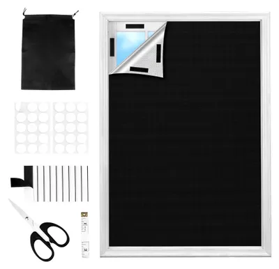 Produktbild von Verdunklungsrollo ohne Bohren für Dachfenster, Sonnenschutz und Hitzeschutz, 2 x 1,5 m