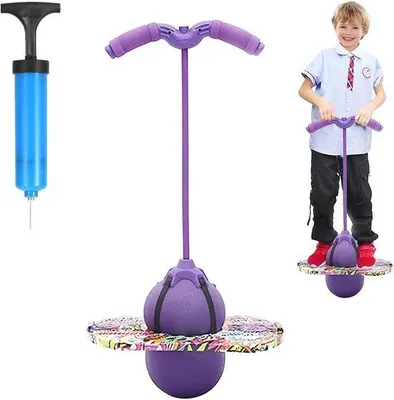 Produktbild von Hüpfstab für Kinder – Springball mit Griff – Tragfähigkeit: 100 kg – Ideal für Gleichgewichtstraining