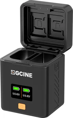 Produktbild von Kamera-Akku-Ladekoffer fuer LPE6/ E6N/ E6NH/ E6P-Akkus 2-Fach-Akkuladegeraet mit Kartensteckplaetzen OLED-Bildschirm PD-Schnellladebox Kompatibel mit Canon EOS 5D Mark 5DS 6D Mark II 7D Mark II 80D 90D R5 XC15