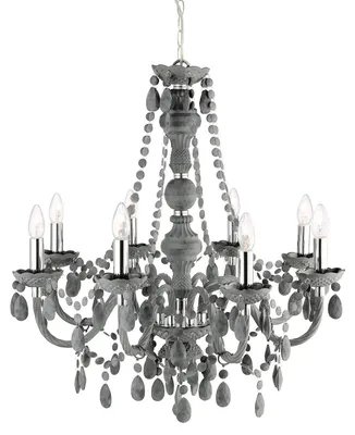 Image de Marie Therese, plafonnier à 8 lampes, acrylique gris foncé