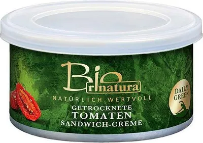 Produktbild von Rinatura Getrocknete Tomaten Sandwich-Creme   125 G Dose Vegan Glutenfrei Lactosefrei  Würzig-aromatisch, fruchtig mit einer Tomaten-Note