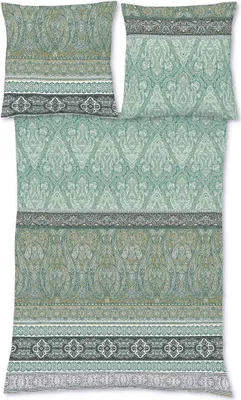 Produktbild von Fleuresse Mako-Satin Bettwäsche Modern Classic Oldham herbs 155x220 cm + 80x80 cm